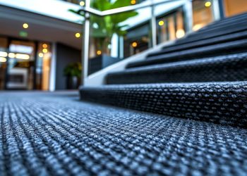 Dry cleaning and washing service for office carpets with professional drying process